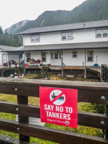 As a community that relies on fishing for subsistence, Hartley Bay is an outspoken opponent of Enbridge's plan to bring frequent oil tankers to the north coast.Christopher Pollon