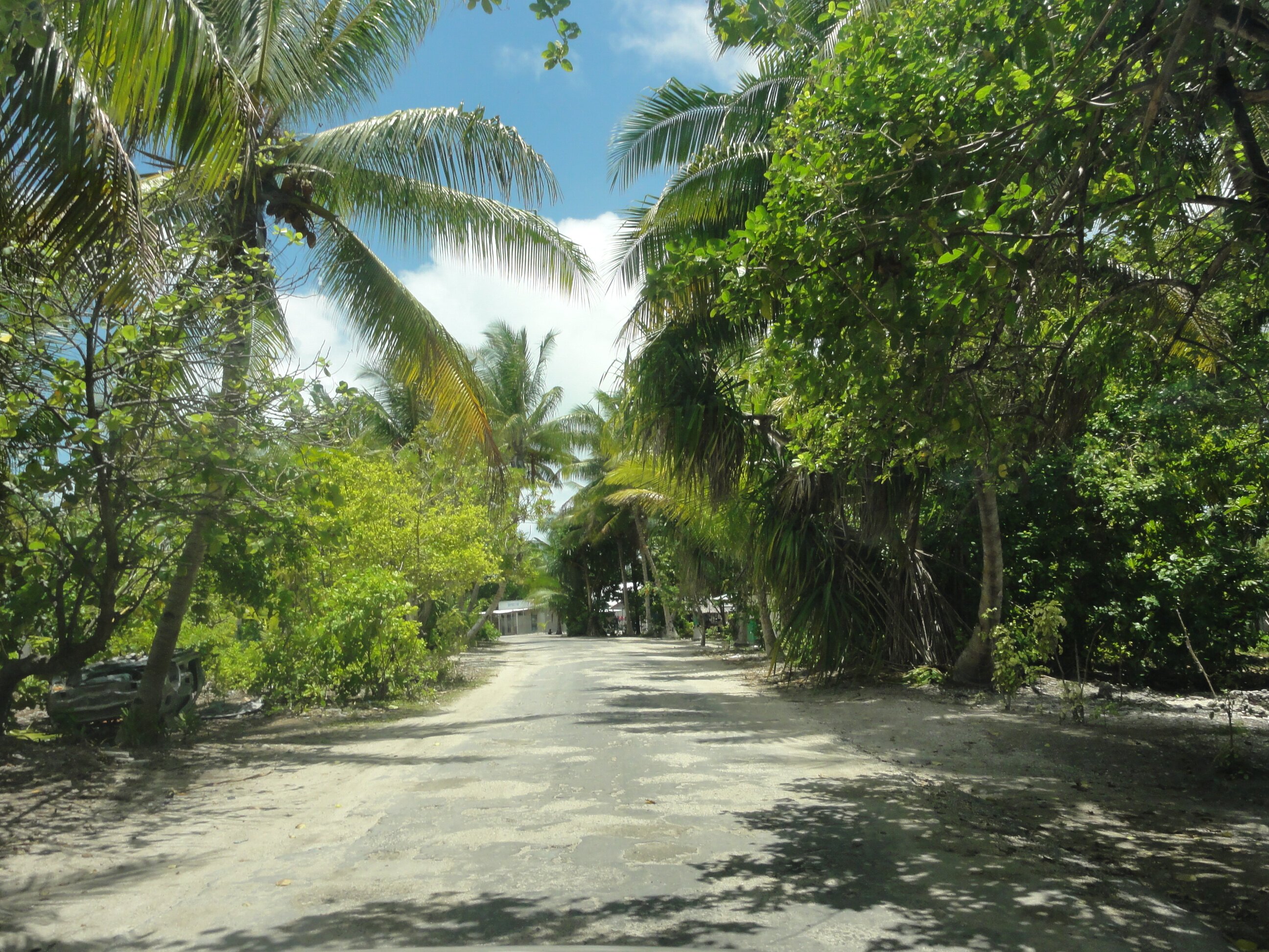 The main road in Tarawa, Kiribati's capital.Erin Magee, AusAID