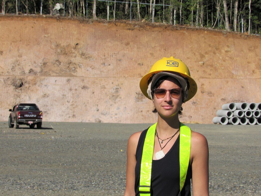 Power Struggle reporter Fabiola Ortiz, visiting the construction site of a geothermal plant in Las Pailas, Costa Rica in March 2016.Fabíola Ortiz
