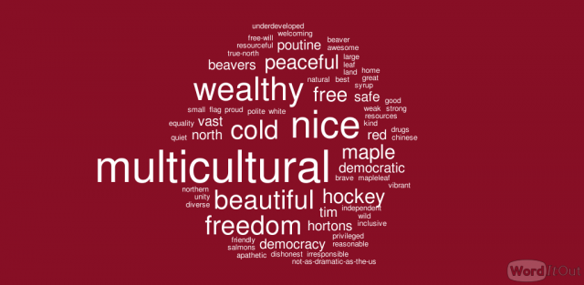 Simon Fraser University students used these words to describe Canada.