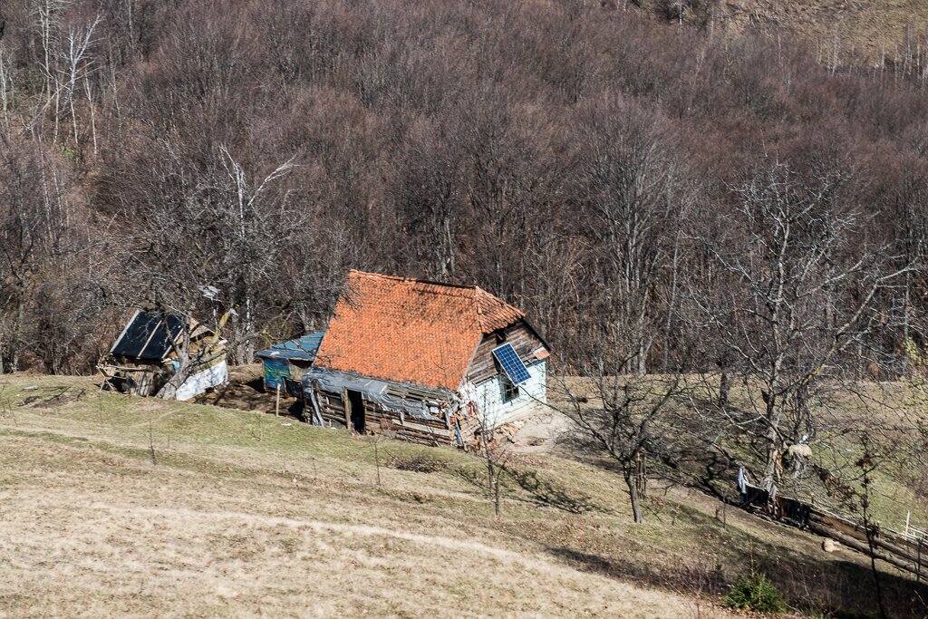 This home in Holbav, Romania has been provided with a solar panel by Free Miorita, but many people here still live without electricity.