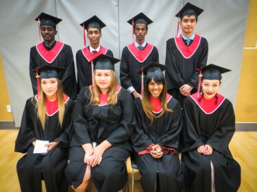 Eight students graduated from the Model School in May 2016.Ian Elliot