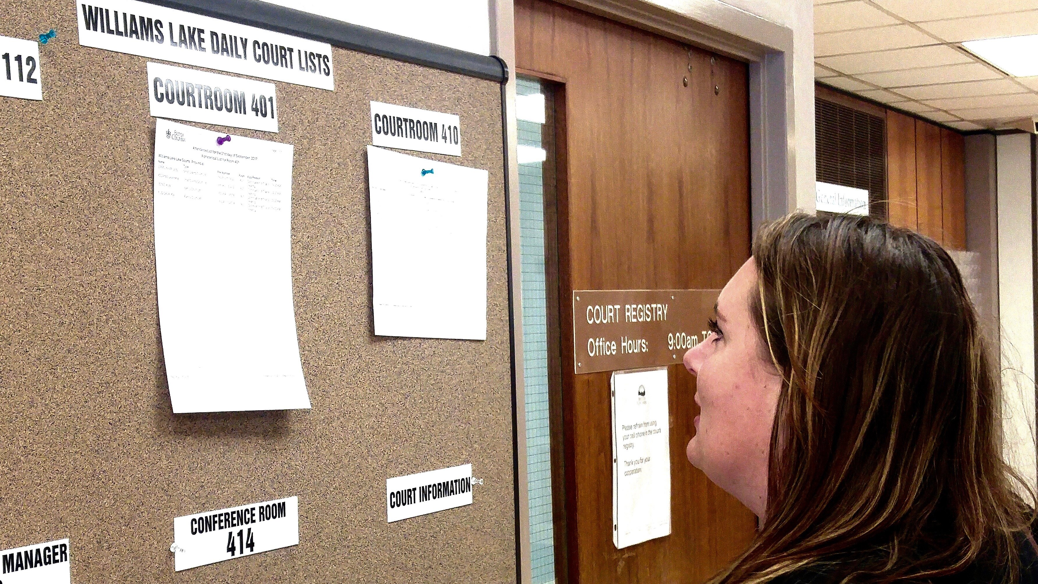 Lawyer Clare Hauser looks at what's on the docket at the Williams Lake courthouse. Brielle Morgan